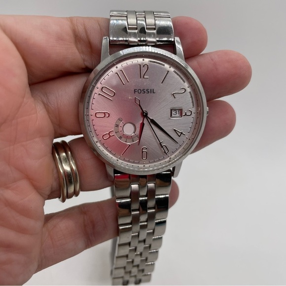 FOSSIL Muse Silver Dial Stainless Steel Ladies Watch ES3787 ⭐️WORKS⭐️ - Picture 5 of 6